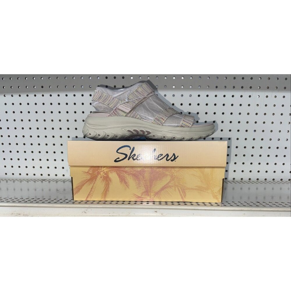 Skechers Reggae Bound Sweet Crush Womens Sandals Slides Size 11 Vegan Luxe Foam